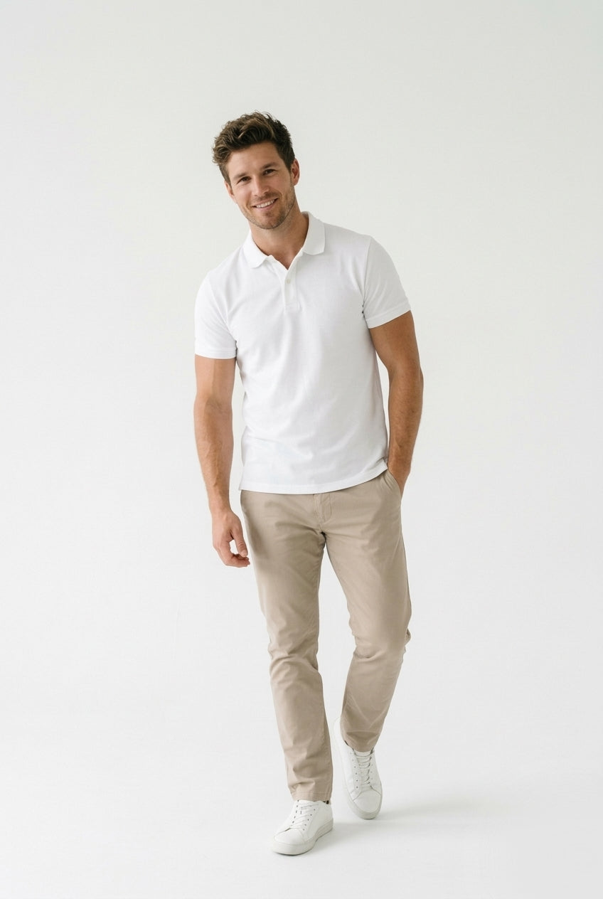 White Polo Tee